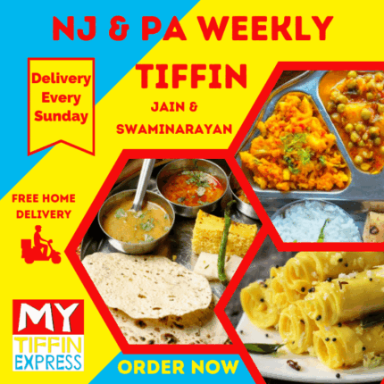 NEW JERSEY & PA Weekly Tiffin- (Sunday Delivery)- Jain & Swaminarayan